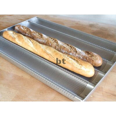 Baguetteblech 78 x 58 cm, 6 Längsmulden