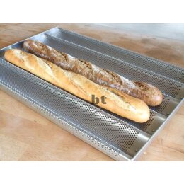 Baguetteblech 78 x 58 cm, 6 Längsmulden