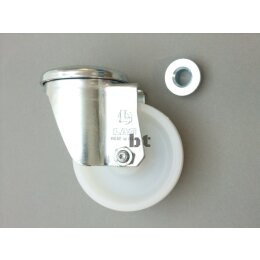 Lenkrolle 8cm mit 1-Lochbefestigung