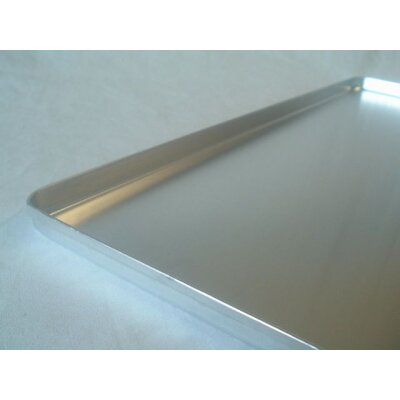 Ausstellblech aus Aluminium silber gebeizt 40 x 25 cm