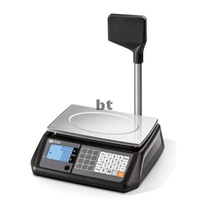 Preisrechnungswaage S300 LM 3/6 kg schwarz mit Stativ...