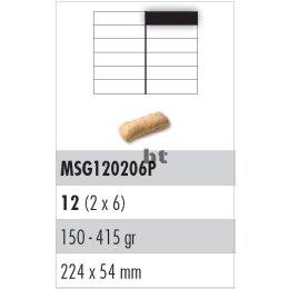 Edelstahlgitter mit Kunststoff-Stanzmesser, 12er Teilung (2x6 quer)