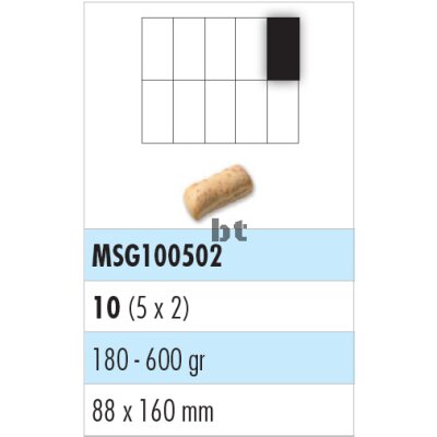 Edelstahlgitter, 10er Teilung (5x2 längs)