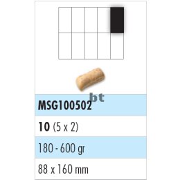 Edelstahlgitter, 10er Teilung (5x2 längs)