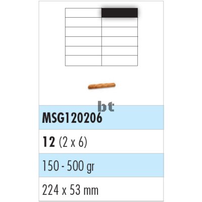 Edelstahlgitter, 12er Teilung (2x6 quer)