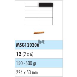 Edelstahlgitter, 12er Teilung (2x6 quer)