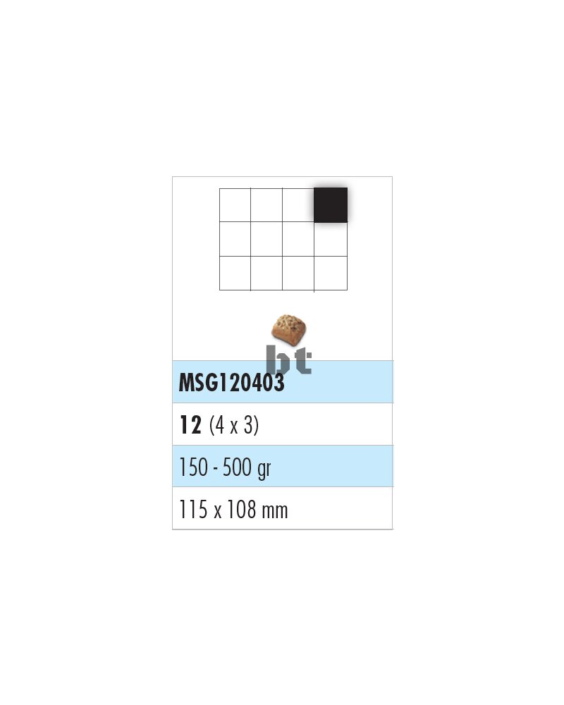 Edelstahlgitter, 12er Teilung (4x3)