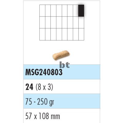 Edelstahlgitter, 24er Teilung (8x3 längs)