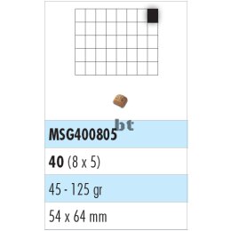 Edelstahlgitter, 40er Teilung (8x5 längs)