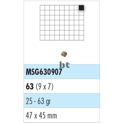 Edelstahlgitter, 63er Teilung (9x7)