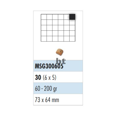 Edelstahlgitter, 30er Teilung (6x5 längs)